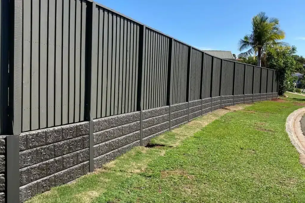 Concrete sleeper retaining wall project 2 in Moreton Bay