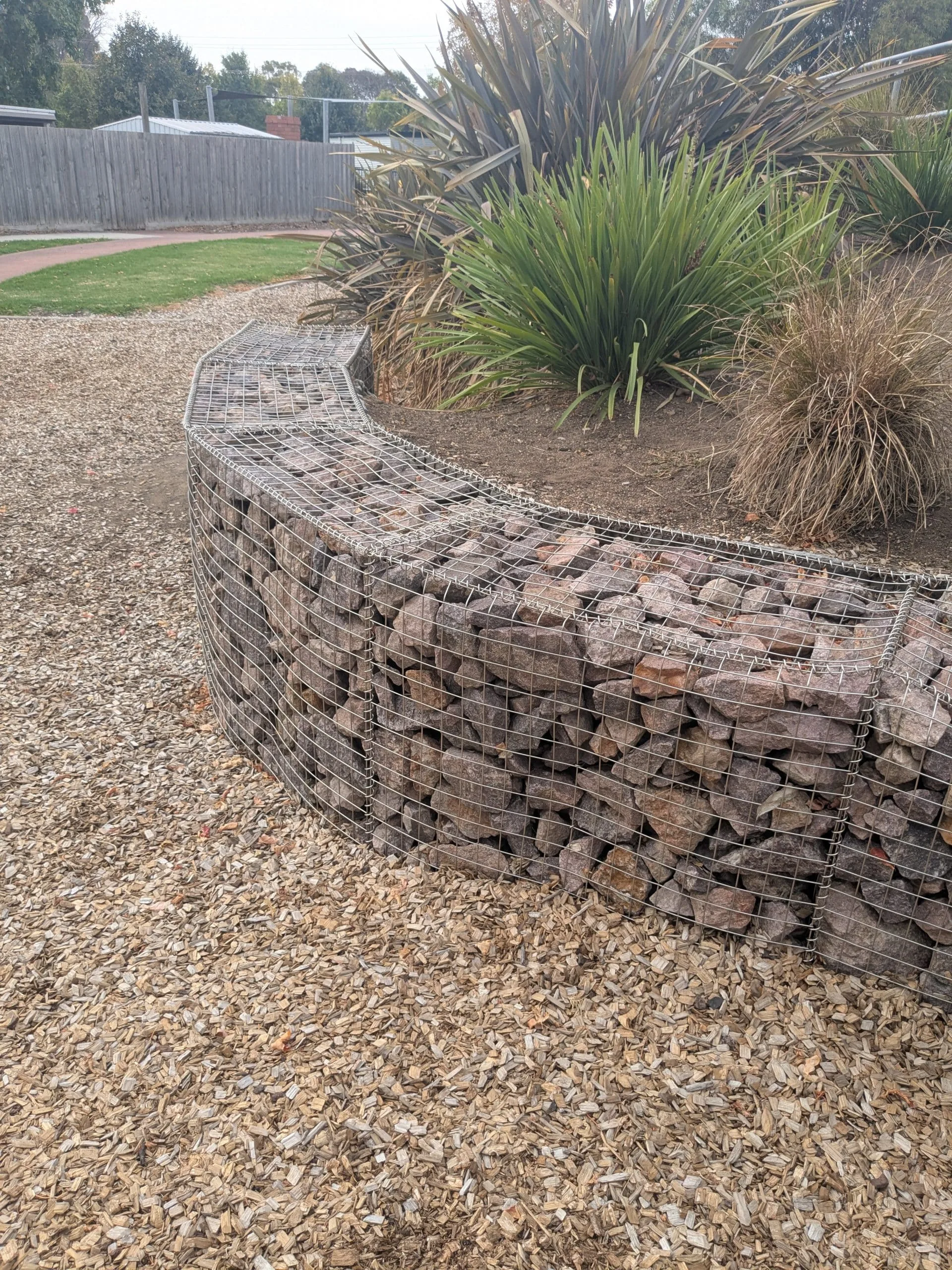 Gabion retaining wall project in Moreton Bay