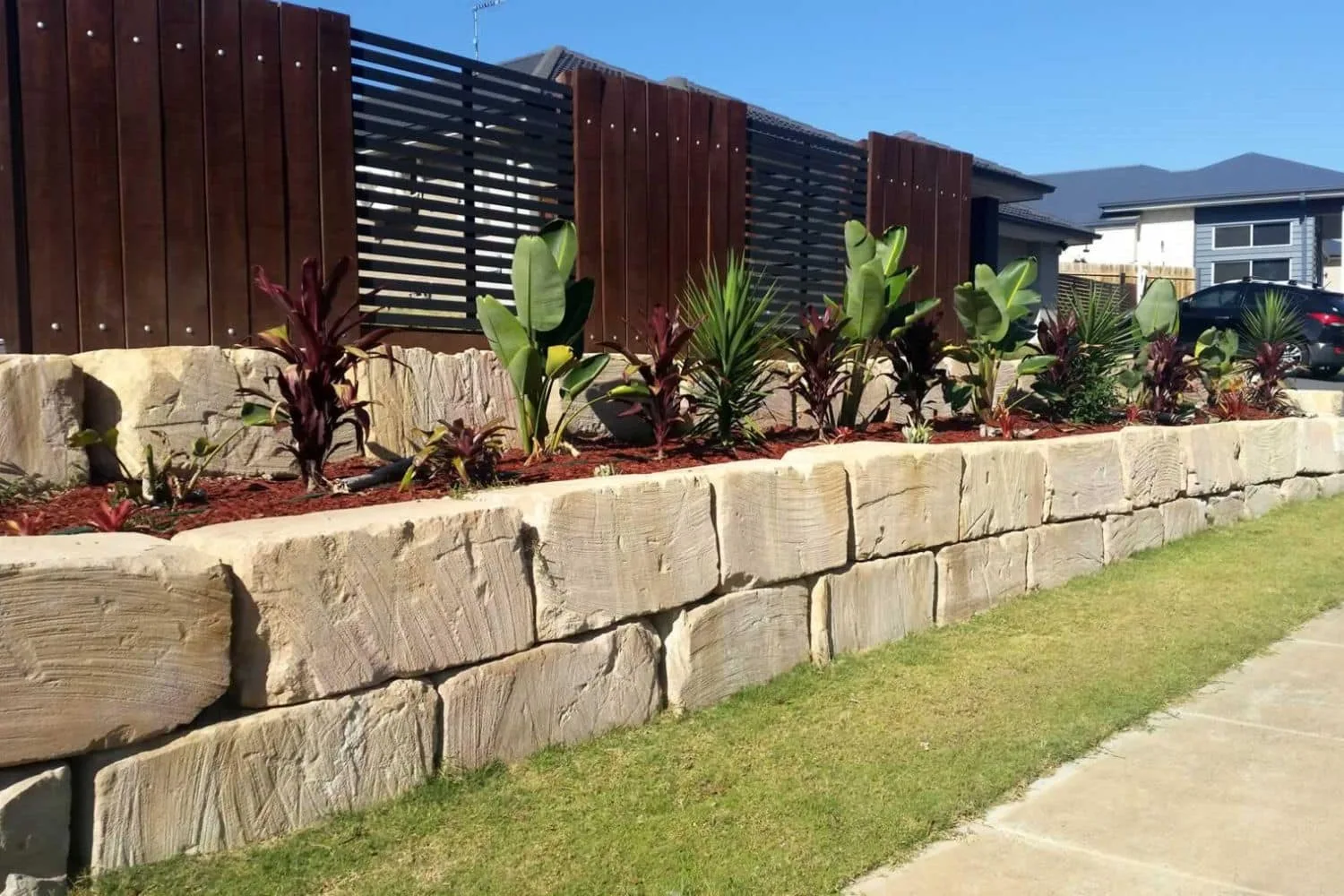 Ready to Build a Sandstone Retaining Wall